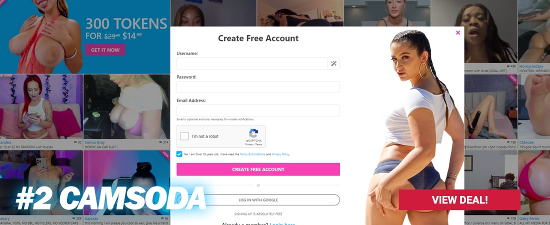 CamSoda exclusive discount offer